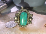 Vintage Native American Indian turquoise ring size 11.5 men’s or women’s unusual old pawn sterling silver
