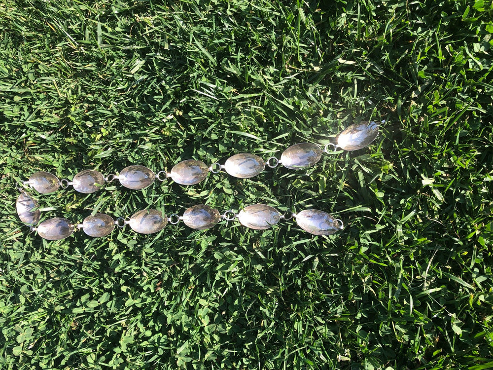 J Wright Native American Indian concho belt sterling silver 42.5 Inches long 224 Grams of solid sterling silver