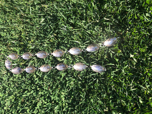 J Wright Native American Indian concho belt sterling silver 42.5 Inches long 224 Grams of solid sterling silver