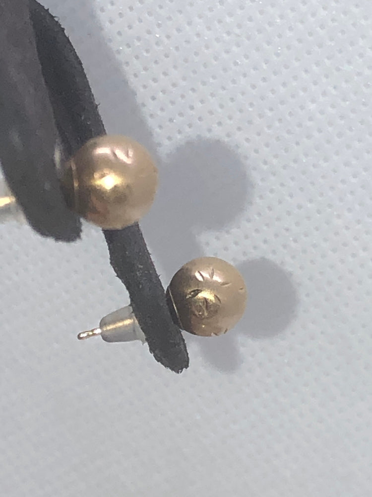 Vintage 14kt Yellow Gold Ball Stud Earrings 14 kt Karat