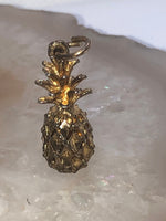Vintage Crea Sterling Silver Gold Vermeil Pineapple Charm Pendant 925