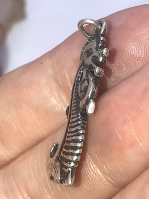 Vintage reversible dragon pendant 4 necklace Celtic sterling silver 925