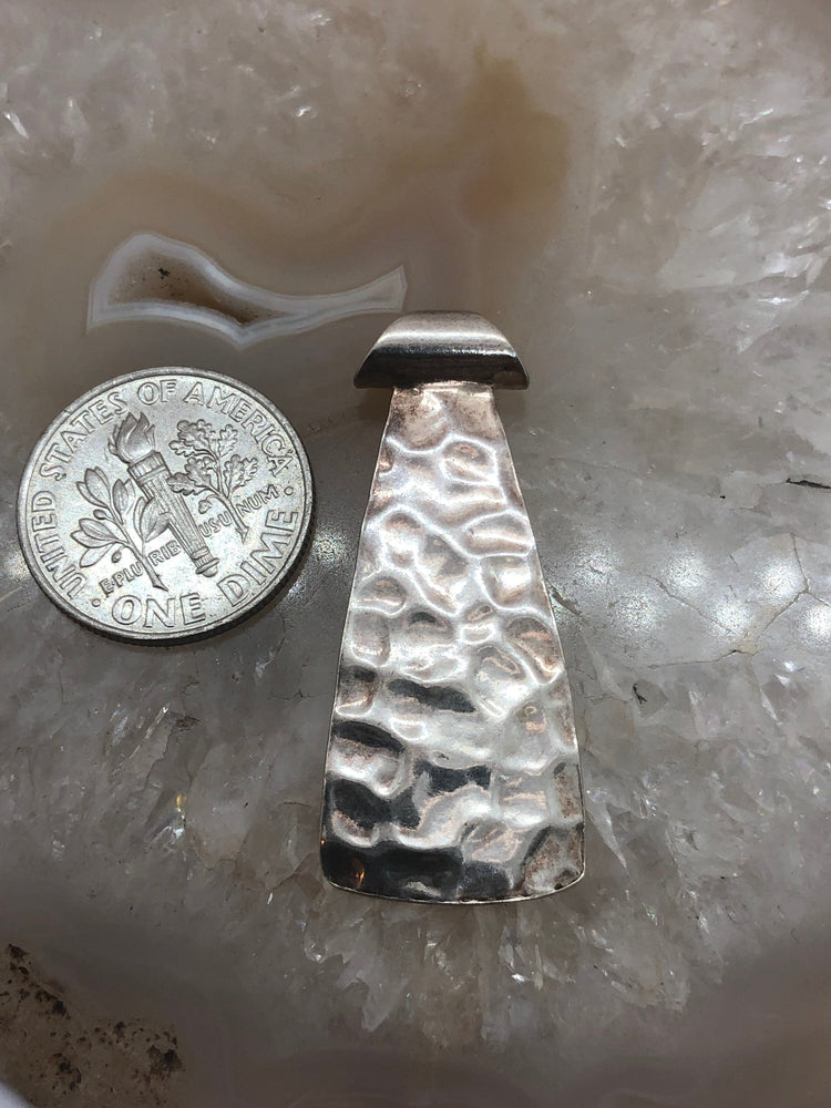 Vintage retired Silpada sterling silver 925 hammered pounded abstract modernist pendant 4 necklace free shipping
