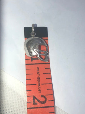 Sterling silver football helmet charm pendant for a necklace or bracelet 925 Shube