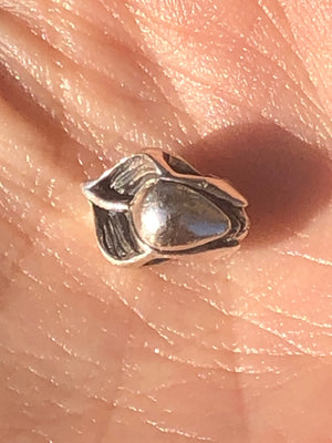 Sterling silver charm 4 necklace or a bracelet tulip flower 925