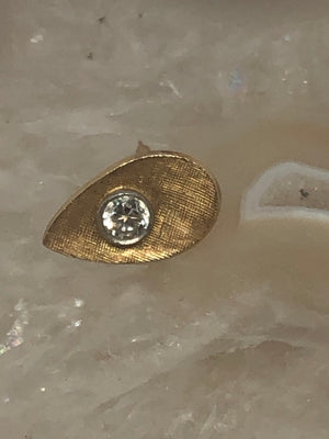 Antique art deco vintage hat pin With beautiful diamond approx .20 points 14kt yellow gold 14 karat
