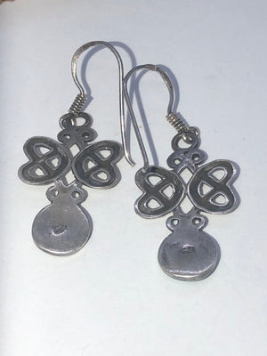 Sterling silver turquoise Celtic trinity knot earrings 925