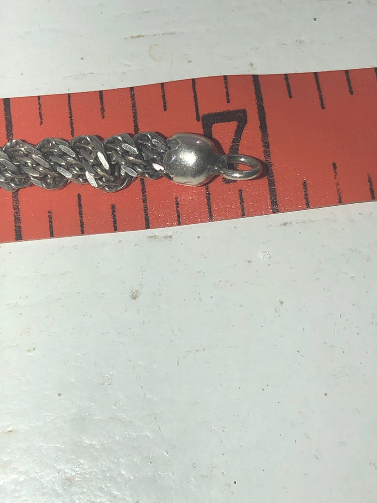 Beautiful braided sterling silver bracelet 925 7 inches