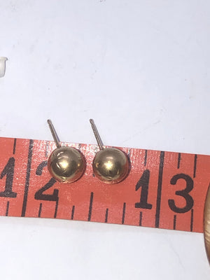 Vintage 14kt Yellow Gold Ball Stud Earrings 14 kt Karat