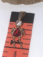 14 Karat Yellow Gold Little Girl Pendant/ Charm For Necklace or Bracelet Ruby Child 14kt