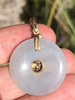 Gorgeous jadeite All Natural pendant 4 necklace green brown- red black white blue multi color 585 14kt karat yellow gold Chinese