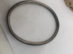 Antique Silver Bangle Bracelet - 950 Silver Higher Than Sterling - safety clasp
