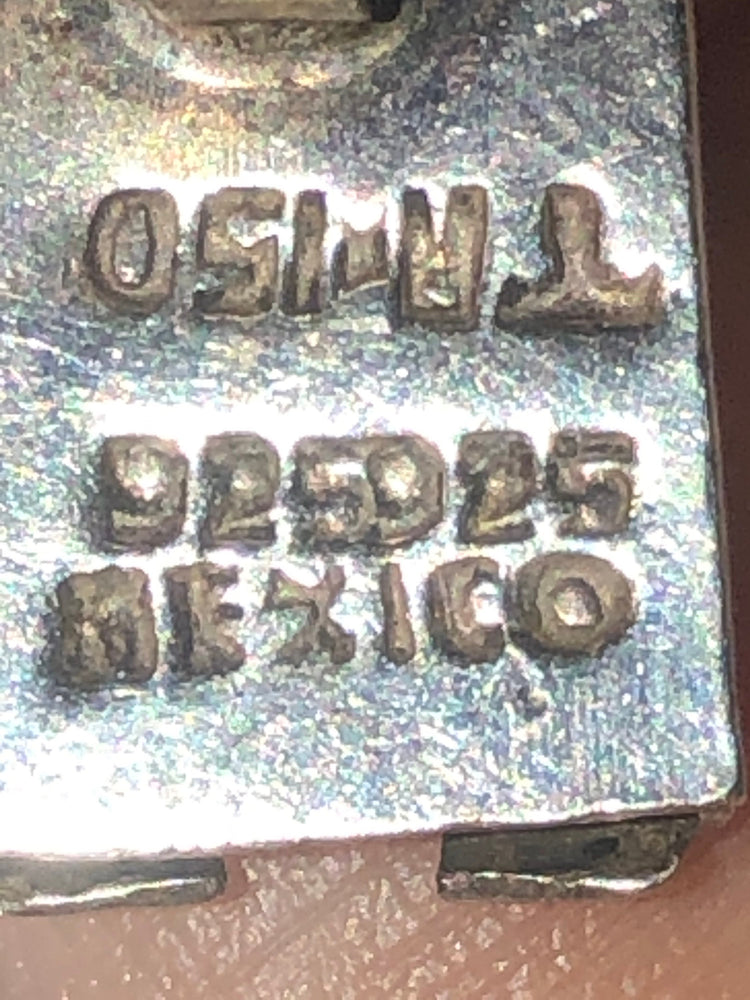Fabulous Vintage Taxco Mexico turquoise sterling silver bracelet 925 native southwestern South American over 52 grams 8 Inches