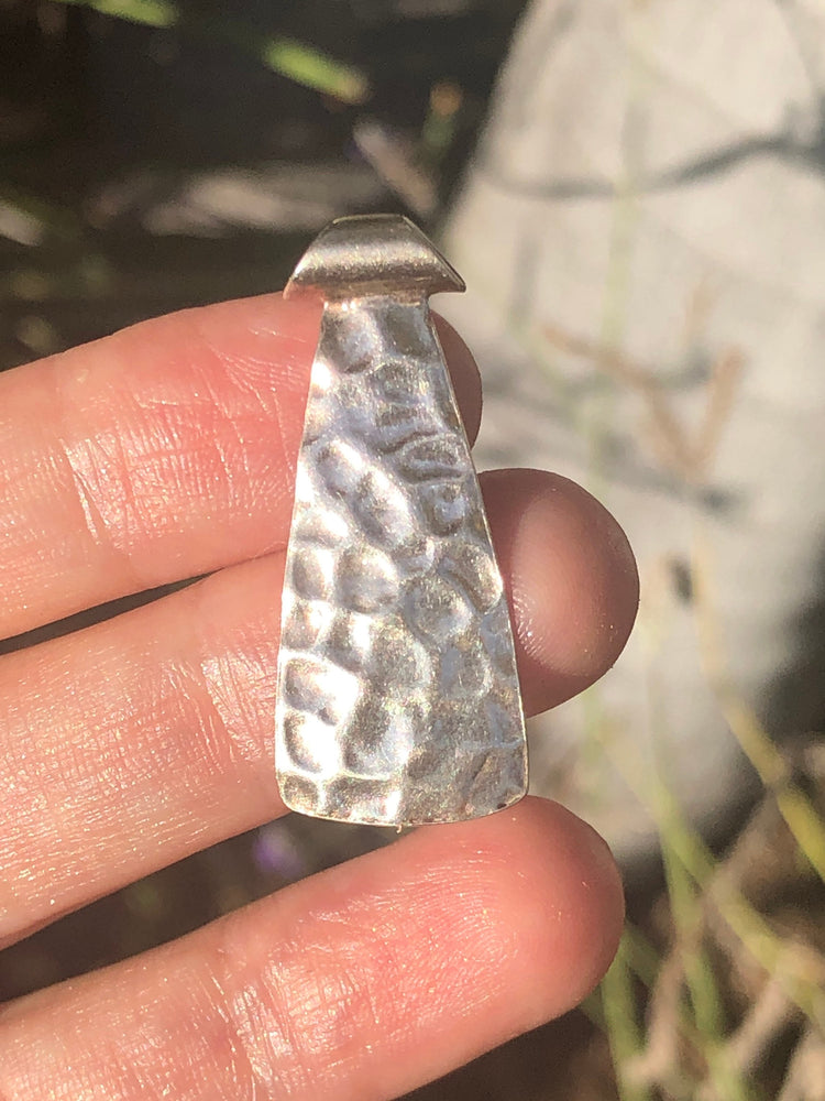 Vintage retired Silpada sterling silver 925 hammered pounded abstract modernist pendant 4 necklace free shipping