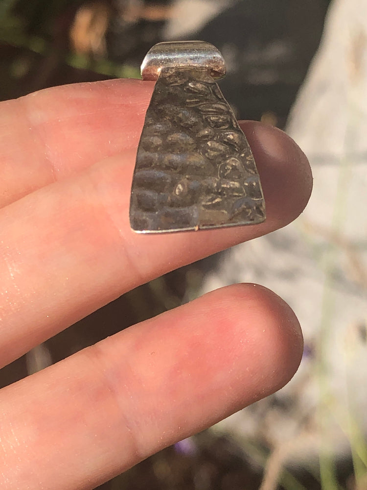 Vintage retired Silpada sterling silver 925 hammered pounded abstract modernist pendant 4 necklace free shipping