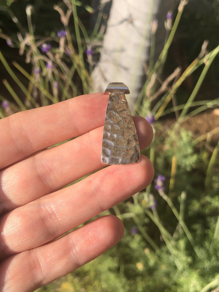 Vintage retired Silpada sterling silver 925 hammered pounded abstract modernist pendant 4 necklace free shipping