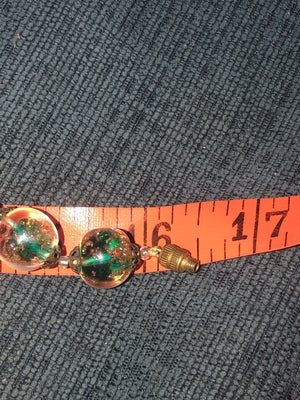 Antique vintage Venetian art glass Italian glitter beads beaded necklace aventurine confetti murano vintage
