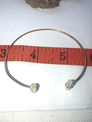 Shashi designer gold tone Clear crystals cuff bracelet flexible beautiful And unusual