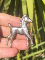 Vintage antique horse Roche sterling silver pony equestrian colt Lang