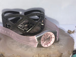 Lot 3 Women’s ladies wrist watches gun metal gray metal bracelet watch pink band Armitron White pink CZ Betsey Johnson-nice! Free shipping