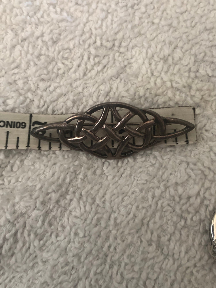 Vintage Celtic brooch pin Sterling Silver 925