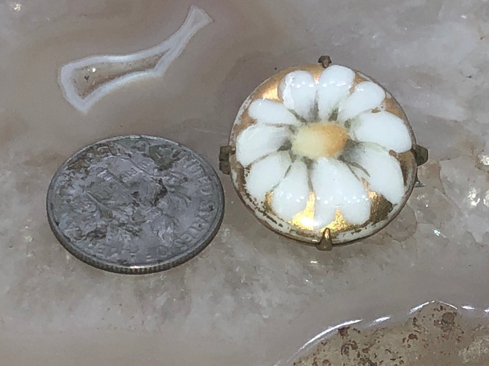 Victorian Edwardian Gold Fill Brooch Pins  Lot Antique Czechoslovakia Amber Glass Hand Painted Seed Pearls Enamel Art Deco Very Old C Clasps