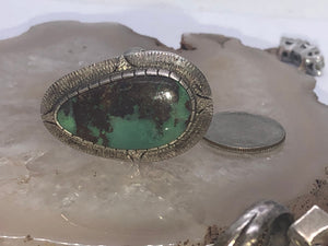 Beautiful Big turquoise gemstone ring sterling silver 925. Native American - southwestern style size  5.75