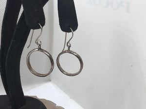 Vintage Sterling Silver Dangle Hoop Earrings 925 Designs
