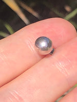 Vintage Sterling Silver Ball Earring - Single Individual Stud Earring- Man or Woman 925
