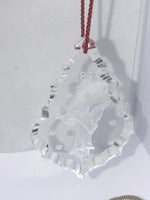 Vintage Leaded Crystal Christmas Tree Ornament Angel made in Germany 1988