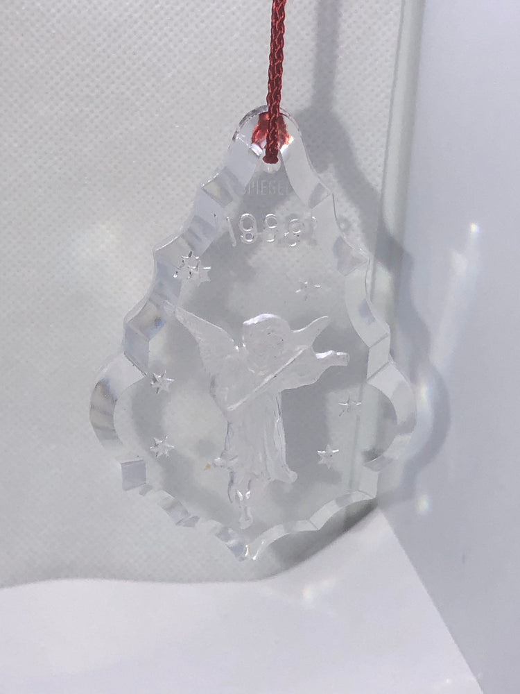 Vintage Leaded Crystal Christmas Tree Ornament Angel made in Germany 1988