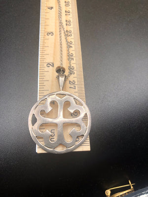 Beautiful sterling silver 925 medallion Viking/Celtic Scandinavian? Necklace with chain Very cool and unique men’s or women’s