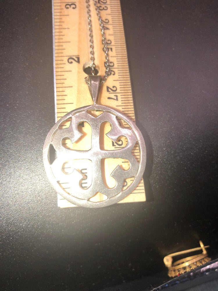 Beautiful sterling silver 925 medallion Viking/Celtic Scandinavian? Necklace with chain Very cool and unique men’s or women’s