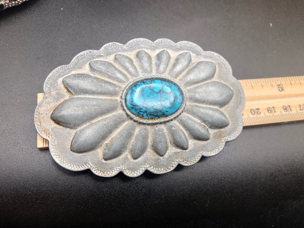 Vintage antique belt buckle lot Silvertone southwestern and South American Inlaid abalone swordfish/Marlin Faux turquoise men’s or women’s