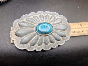 Vintage antique belt buckle lot Silvertone southwestern and South American Inlaid abalone swordfish/Marlin Faux turquoise men’s or women’s