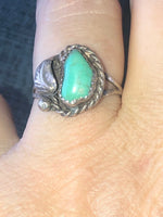 Vintage Native American Indian turquoise sterling silver ring size 6