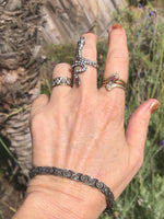 Vintage antique Sterling silver marcasite link bracelet 925 Art Deco Tennis bracelet style xoxo
