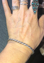 Vintage candy cane striped southwestern cuffed bracelet sterling silver 925 Beautiful for shipping!