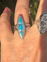 Beautiful vintage Native American Indian turquoise gemstone ring southwestern size 5.25 free shipping!!