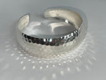 Retro Pounded Sterling Silver 925 Cuff Bracelet Wide