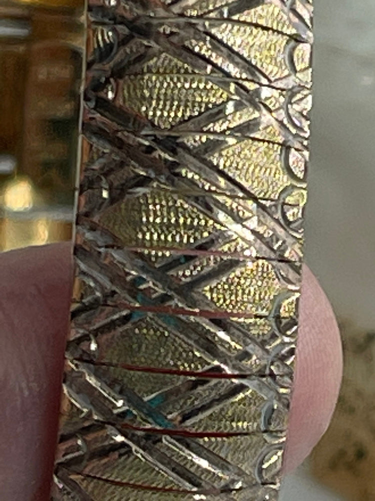 Vintage Sterling Silver Omega Bracelet - Wide - Milor Co. Italy