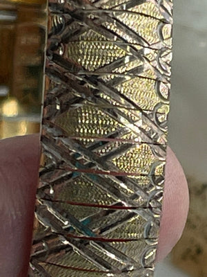 Vintage Sterling Silver Omega Bracelet - Wide - Milor Co. Italy
