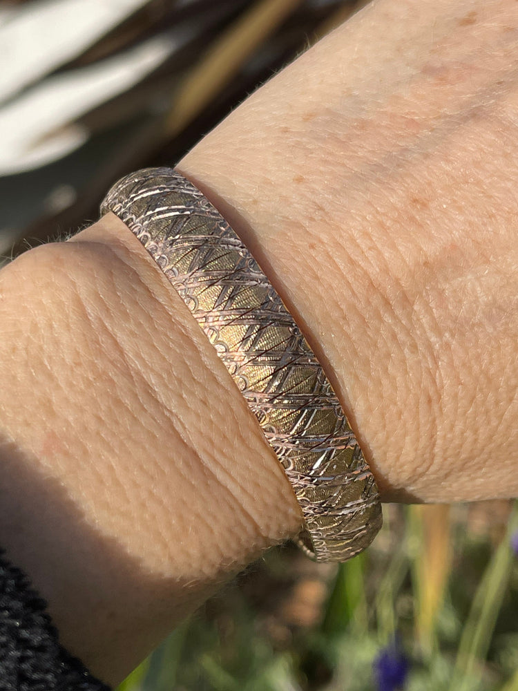 Vintage Sterling Silver Omega Bracelet - Wide - Milor Co. Italy