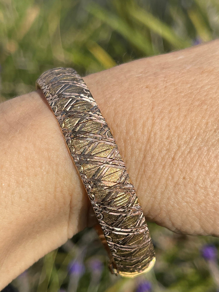 Vintage Sterling Silver Omega Bracelet - Wide - Milor Co. Italy