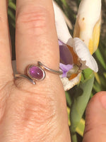 Sterling Silver Amethyst Gemstone Ring SU Size 8