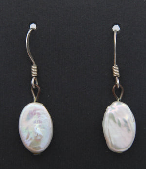 Gorgeous White Baroque Pearl Earrings - Genuine Pearls