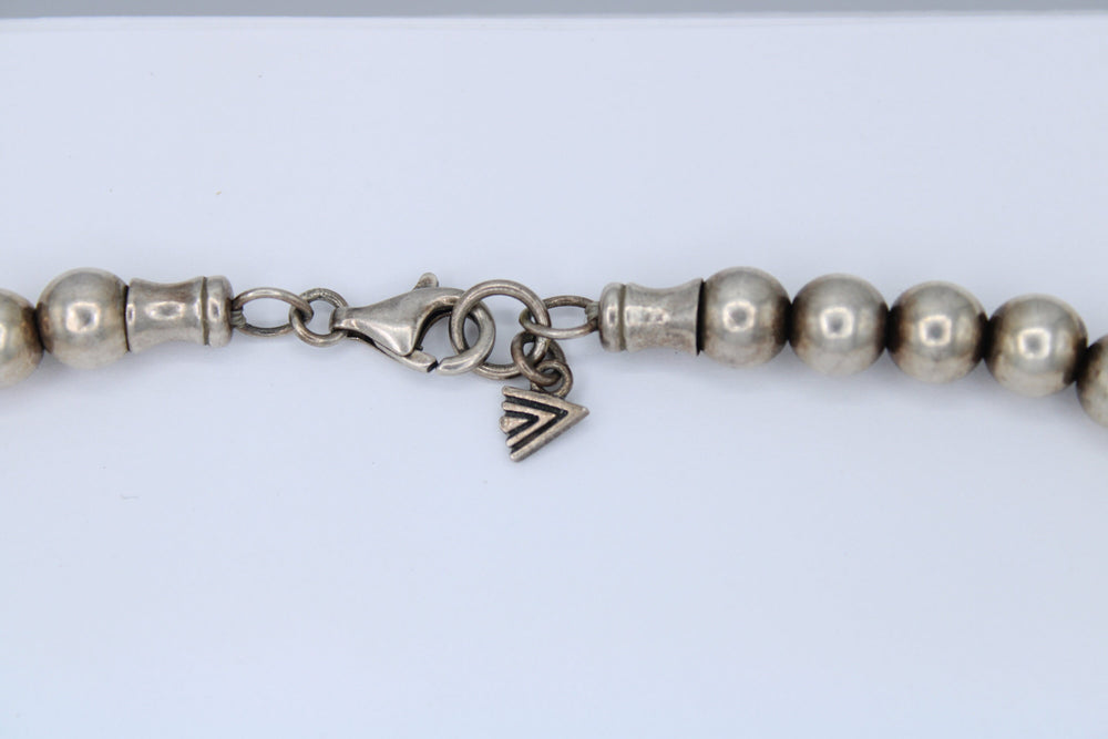 Vintage Silpada Genuine Pearl 5-Strand Beaded Necklace - Sterling Silver 925 Ball Beads Designer Silipada