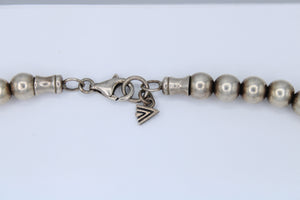 Vintage Silpada Genuine Pearl 5-Strand Beaded Necklace - Sterling Silver 925 Ball Beads Designer Silipada