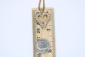 14kt Yellow Gold Diamond Heart Pendant .80 TWC 14 KT Karat