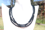 Vintage Silpada 3-Strand Sterling Silver 925 and Black Onyx Beaded Necklace